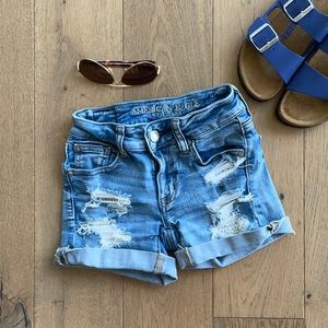 American eagle next level stretch denim shorts